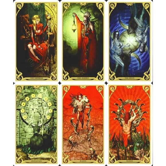 Night Sun Tarot Mini by Fabio Listbani. Full 78 Card Pocket Deck - Picture 2 of 5